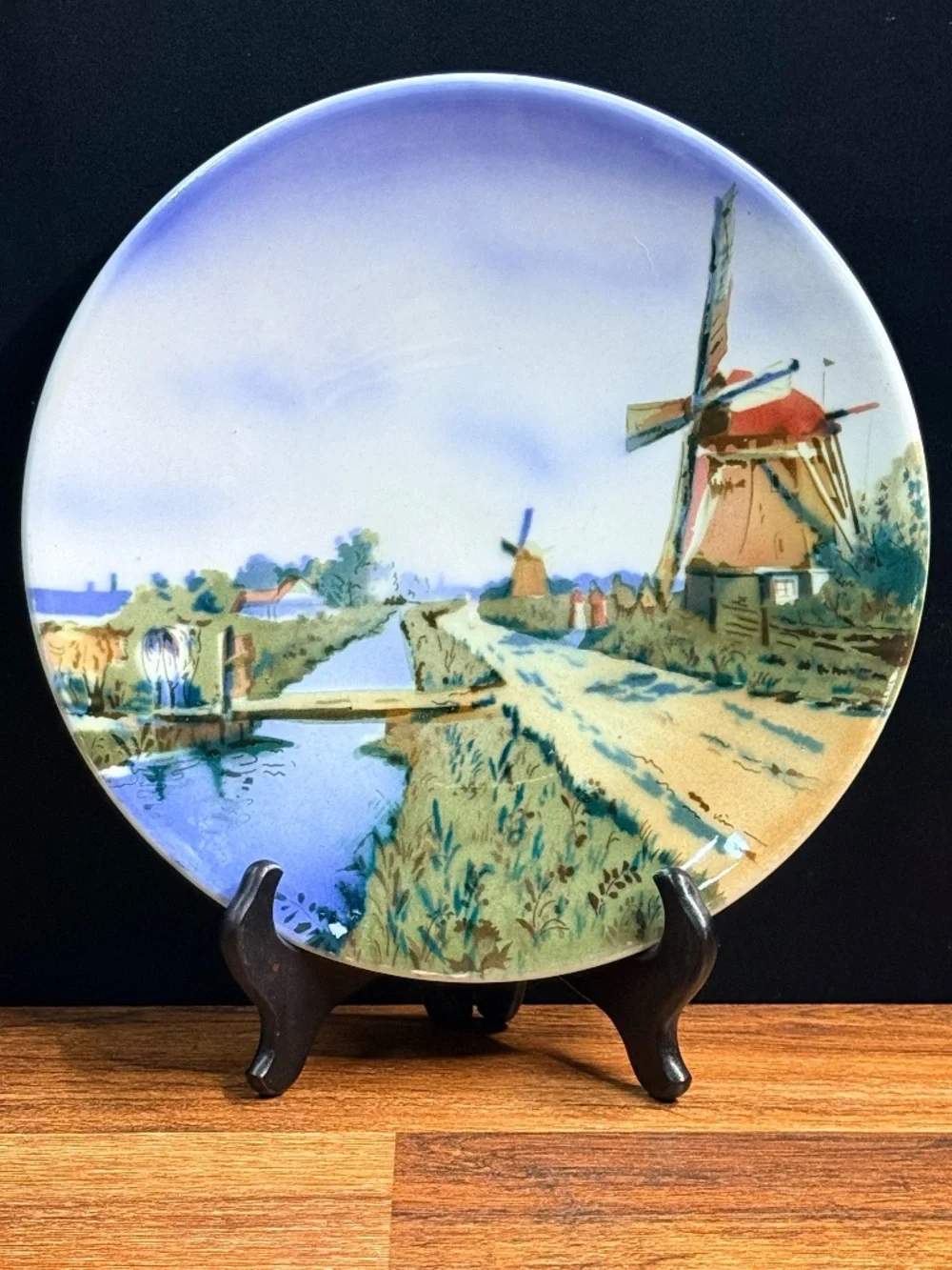 Decorative Wall Plate with Windmill